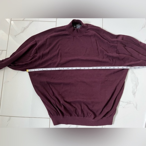 Baracuta/💰2 FOR $10💰Vintage/ Silk  blend mock neck sweater/ Size US XXL - Picture 9 of 10